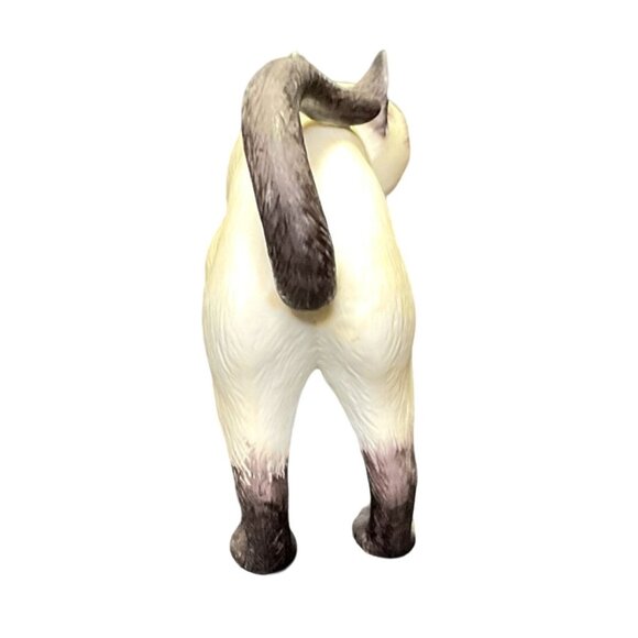 VTG SIAMESE CAT FIGURINE ANDREA BY SADEK PORCELAIN JAPAN CROUCHING BLUE EYES - Picture 4 of 6